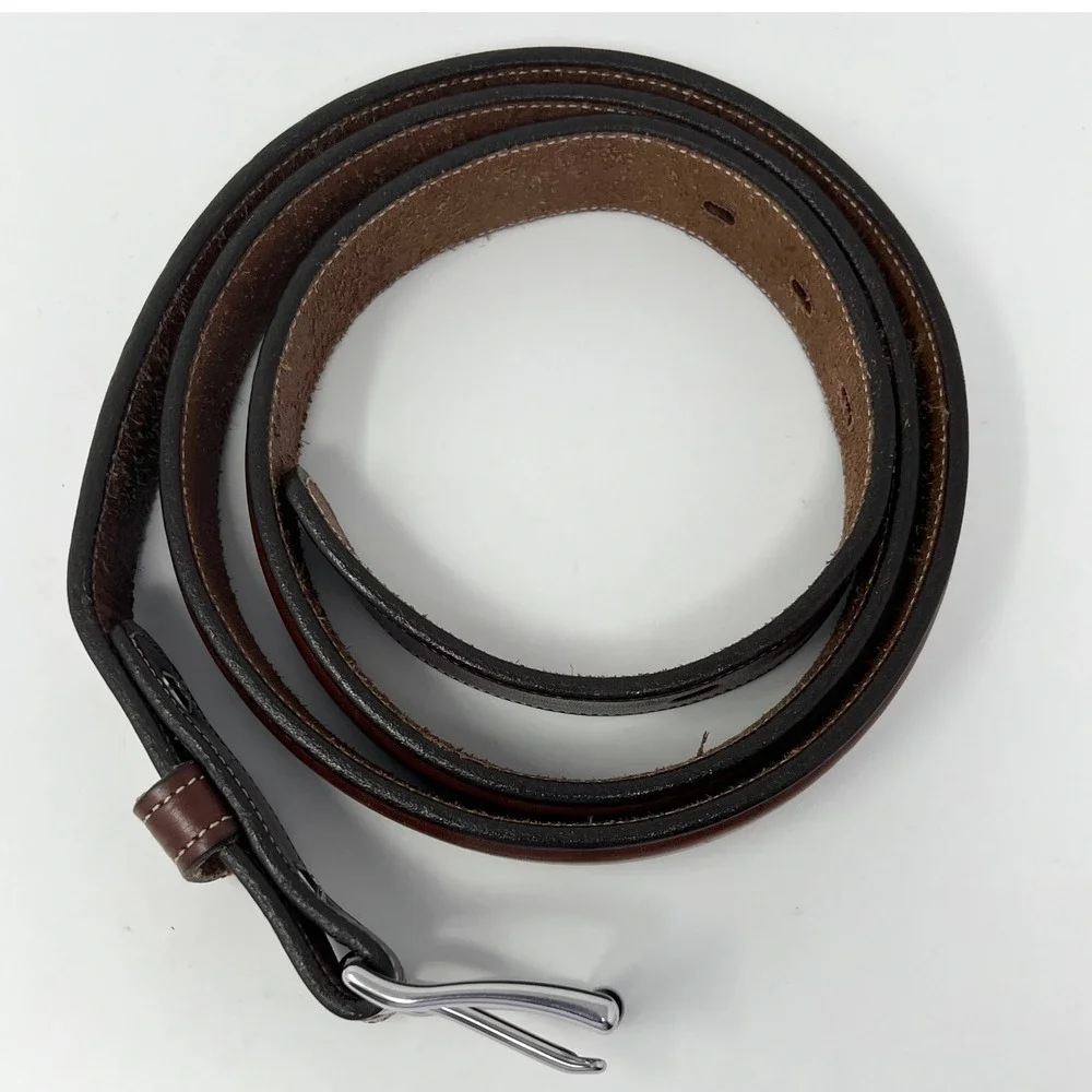 Hanks Belts 100 Year Belt Mens Sz. 50 Brown Full Grain Leather Roller Buckle USA